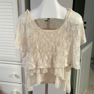 FP tank with lacy sweater overlay